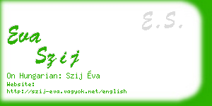 eva szij business card